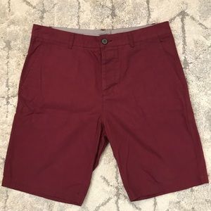 Maroon chino shorts